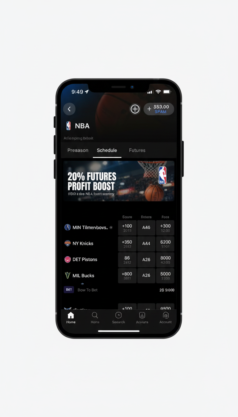 Fanatics Sportsbook NBA futures betting with profit boost