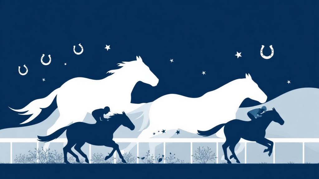 Horse racing illustration