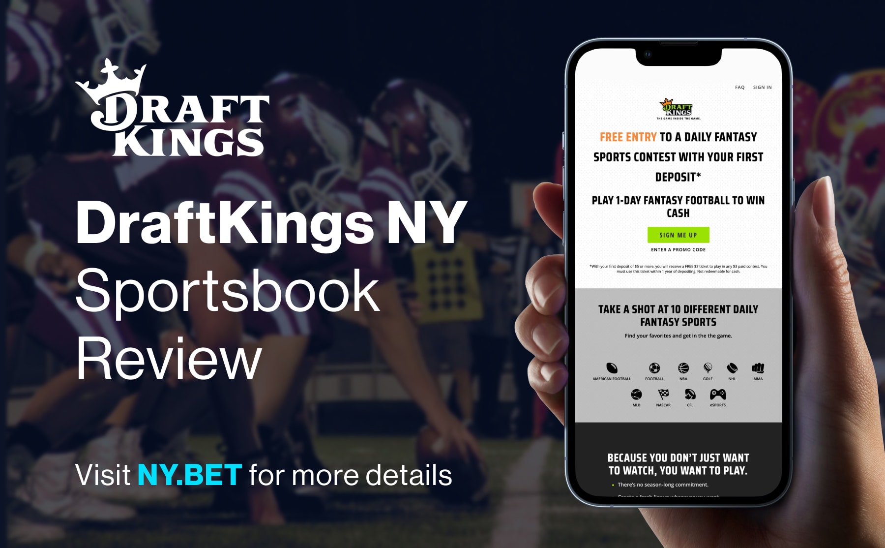 DraftKings Sportsbook NY Review & Bonus - NY BET