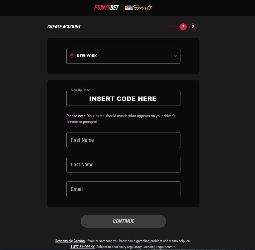 Sign up Promo Code Pointsbet NY