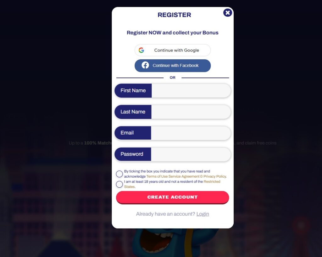 Real Prize Casino Registration