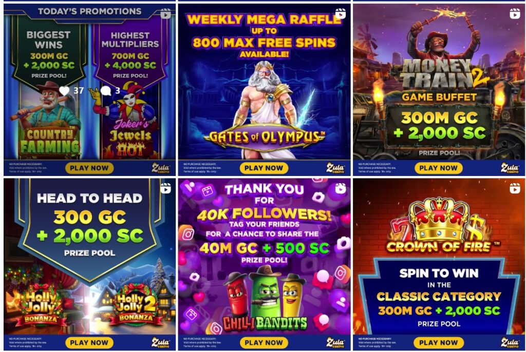 Zula Casino Promotions and Bonus