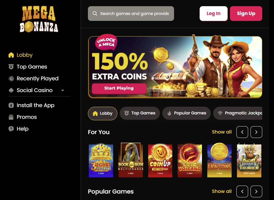 mega bonanza casino bonus and promotions