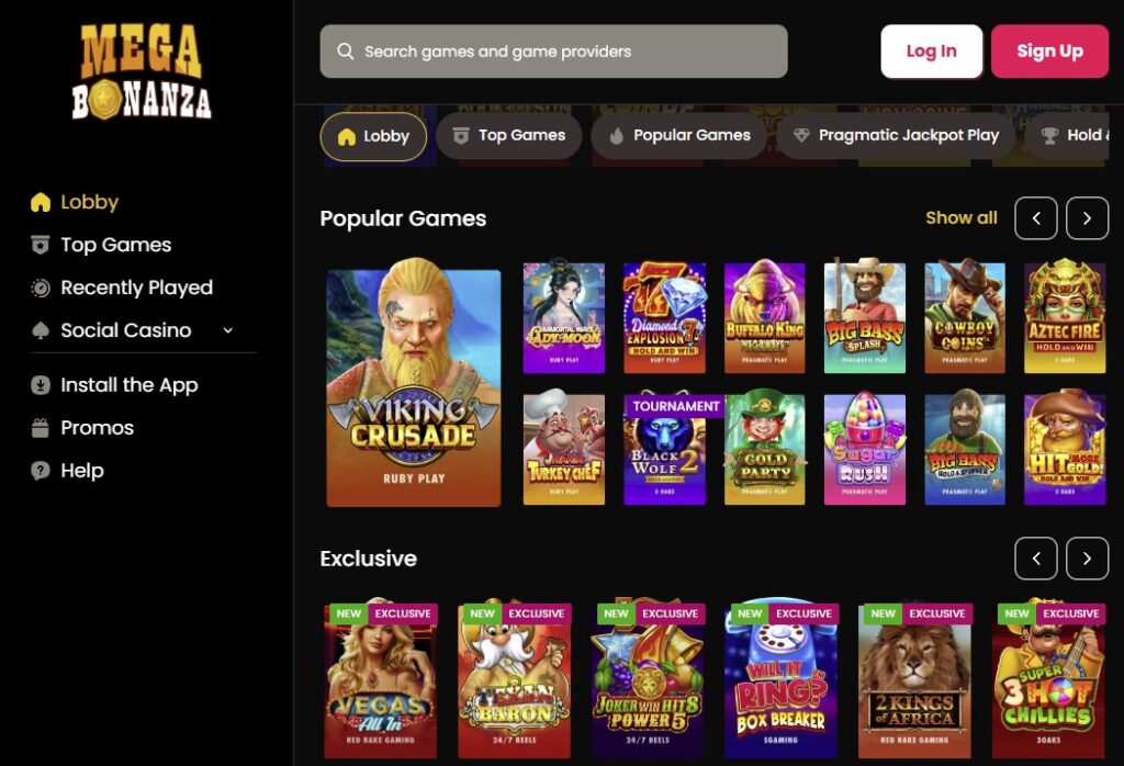 mega bonanza casino