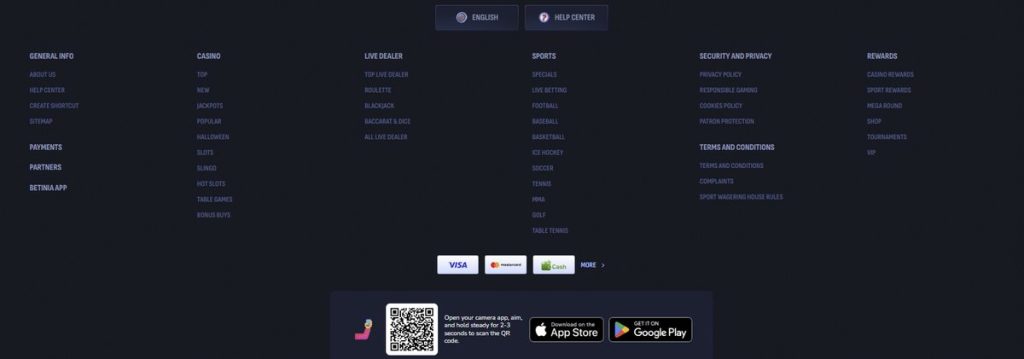 Betinia NJ cashier with Visa, Mastercard and cash payment options