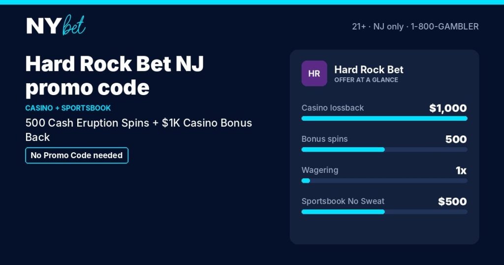 Hard Rock Bet NJ promo code: casino and sportsbook offers at a glance